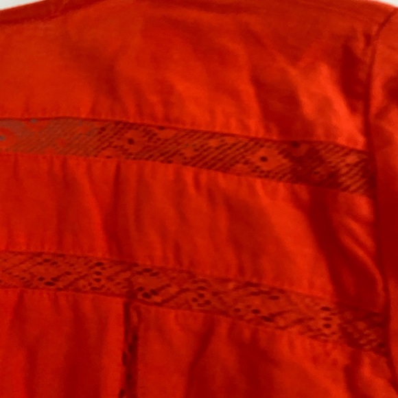 Zara orange embroidery peplum crop jacket Nwt - Picture 4 of 8